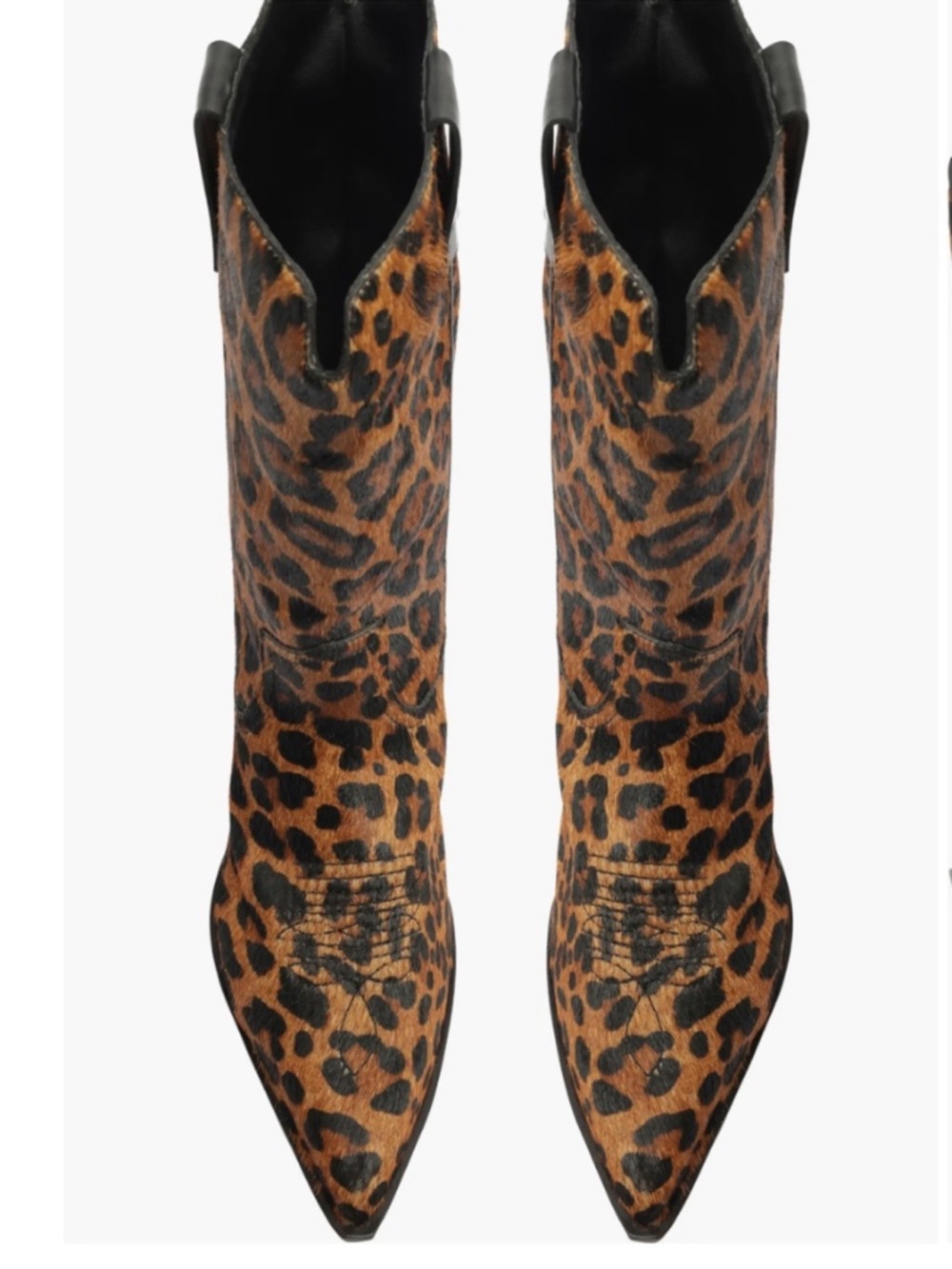 SCHUTZ Ashley Leopard Print Mid-Calf Heeled Boots EUC - Picture 4 of 16